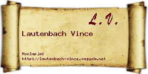 Lautenbach Vince névjegykártya