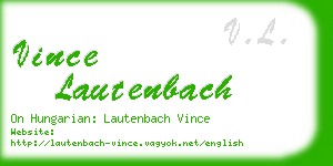 vince lautenbach business card